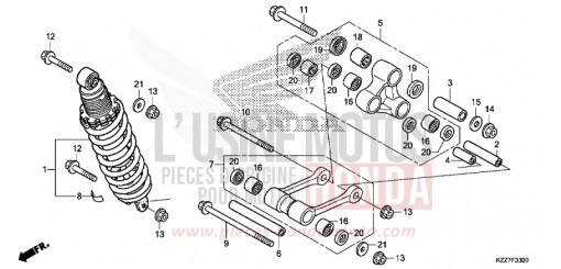 KISSEN, HINTEN CRF250LAK de 2019